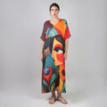 Muse Abstract Art Long Kaftan Dress-0